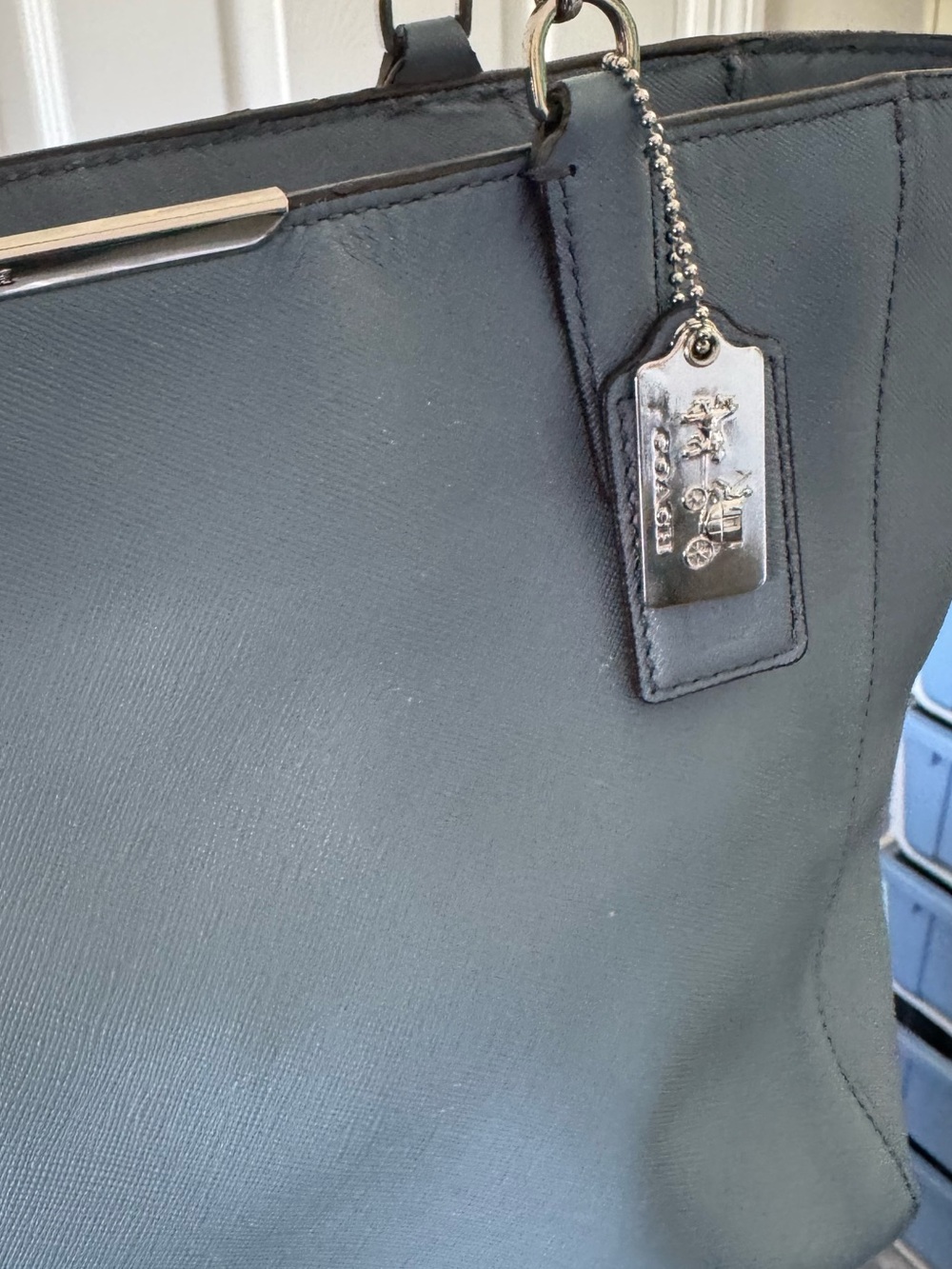 Coach Saffiano Leather Tote w/ coach dust bag - Picture 11 of 17